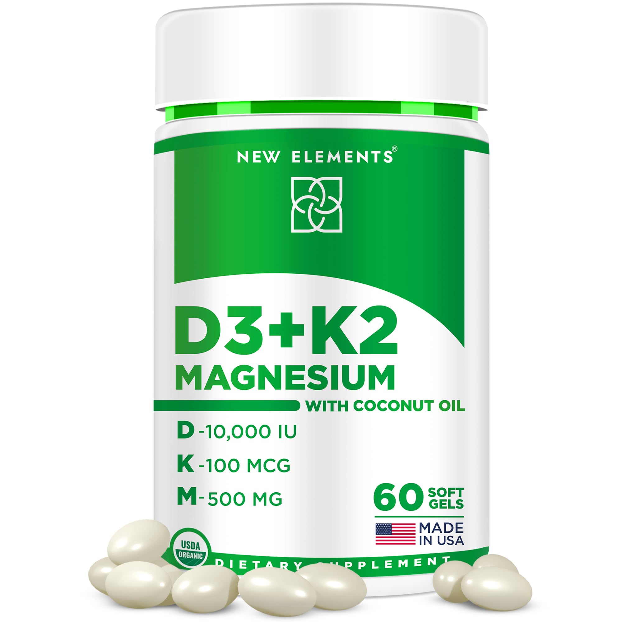 Vitamin D3 K2 10000 IU Organic Softgels